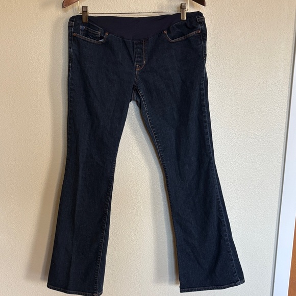 GAP Dark Blue Flare Maternity Jeans - Picture 1 of 4